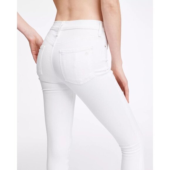 NWT rag & bone Nina High Rise Ankle Skinny Jeans in White Sz. 25 - Picture 5 of 10